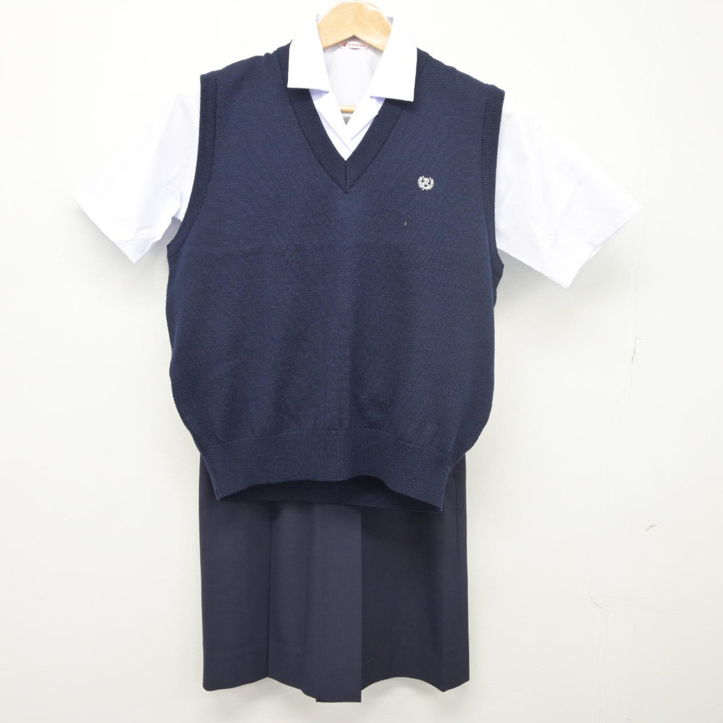 【中古】秋田県 湯沢高等学校 女子制服 3点（シャツ・ニットベスト・スカート）sf034102 | 中古制服通販パレイド