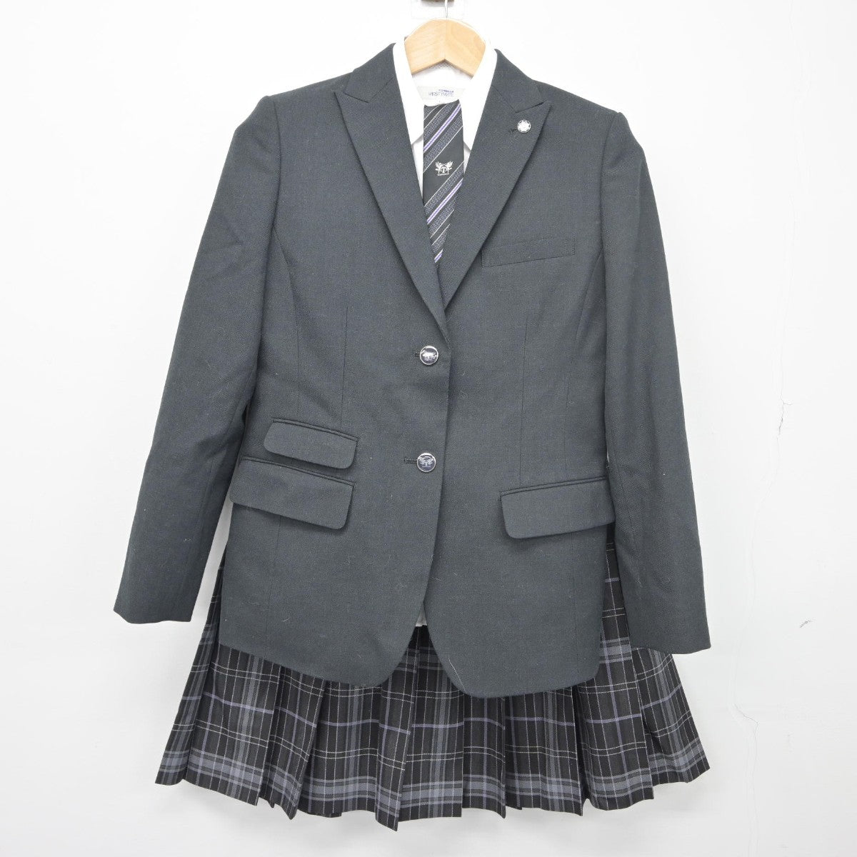 【中古】宮城県 東北高等学校 女子制服 7点（ブレザー・シャツ・スカート）sf034104