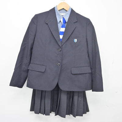 【中古】福岡県 _誠高等学校 女子制服 5点（ブレザー・シャツ・スカート）sf034108