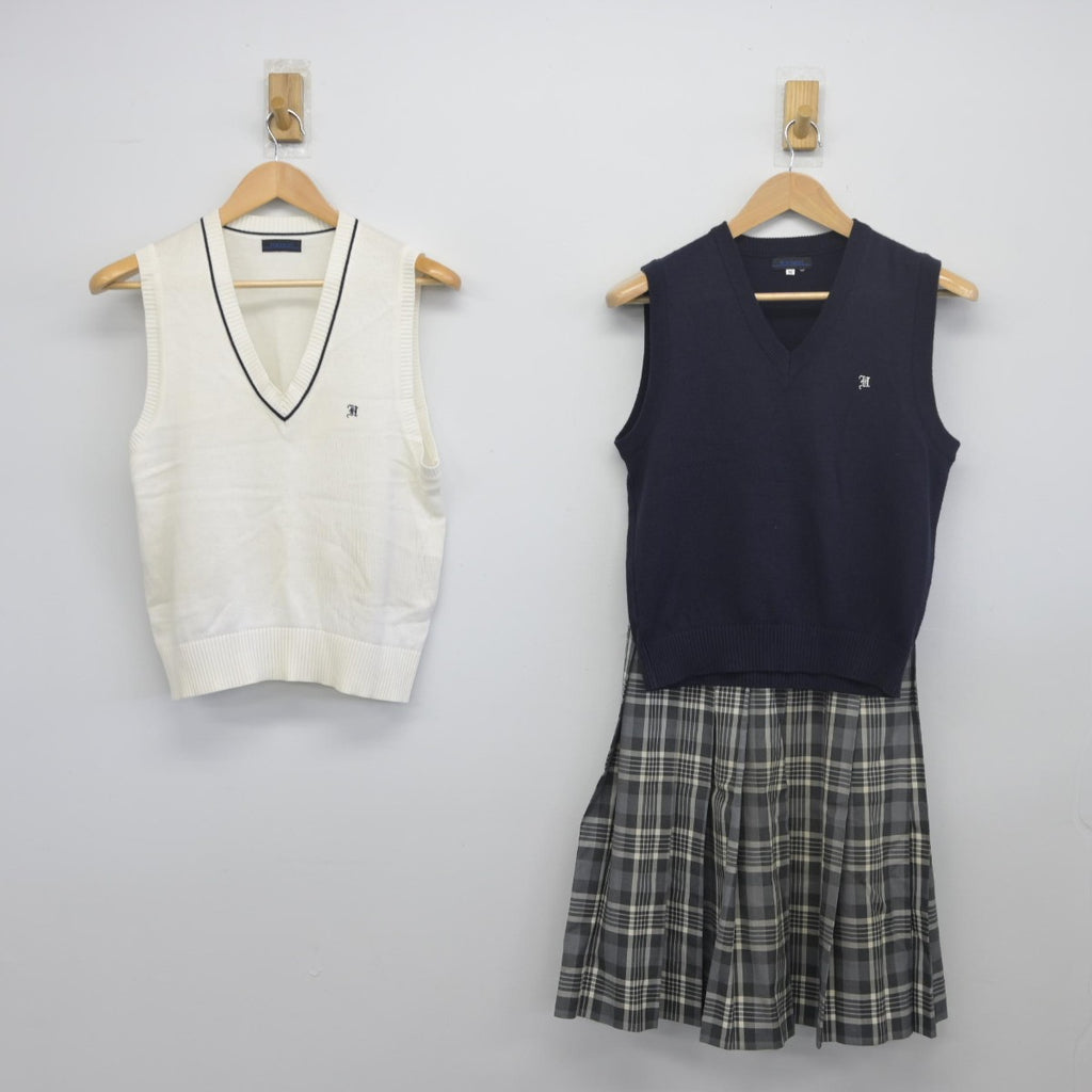 中古】埼玉県 本庄東高等学校 女子制服 3点(ニットベスト 中古】埼玉県 本庄東高等学校 女子制服 3点(ニットベスト