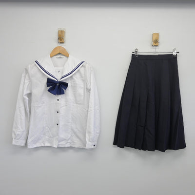 【中古】東京都 竪川中学校 女子制服 4点（ブレザー・セーラー服・スカート）sf034127