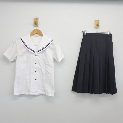 【中古】東京都 竪川中学校 女子制服 2点（セーラー服・スカート）sf034128