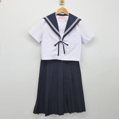 【中古】愛知県 名古屋市立桜丘中学校 女子制服 3点（セーラー服・スカート）sf034139