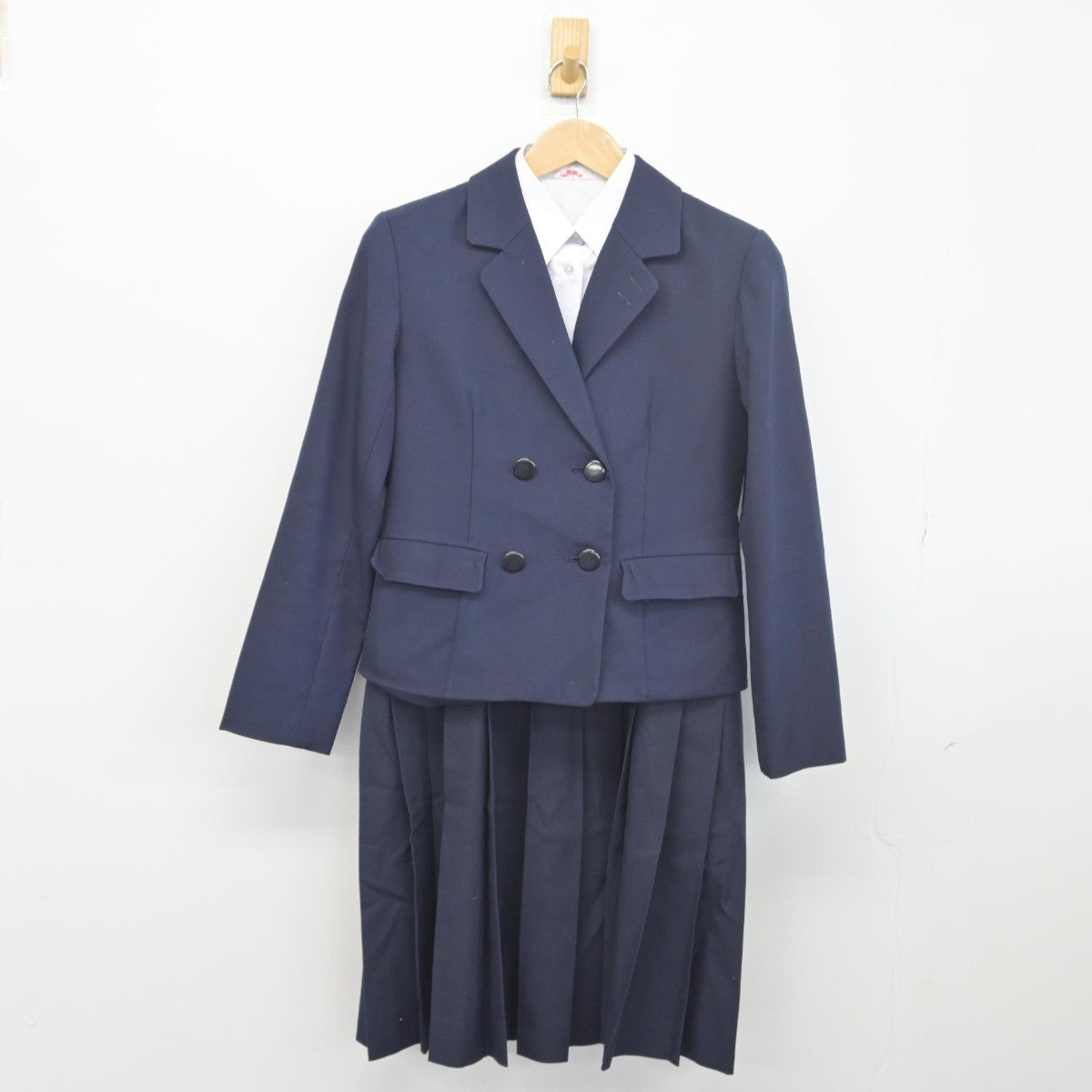 【中古】熊本県 熊本工業高等学校 女子制服 3点（ブレザー・シャツ・ジャンパースカート）sf034142