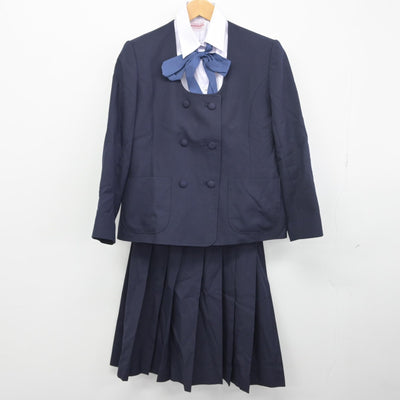 【中古】岩手県 北陵中学校 女子制服 4点（ブレザー・シャツ・スカート）sf034172