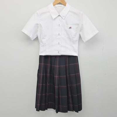 【中古】熊本県 御船高等学校 女子制服 3点（シャツ・シャツ・スカート）sf034178