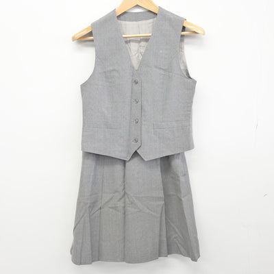 【中古】東京都 晃華学園高等学校 女子制服 3点（ベスト・スカート）sf034190