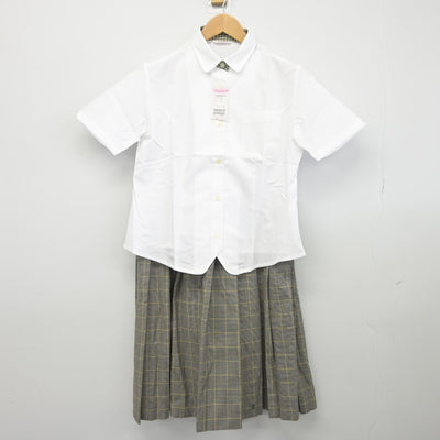 【中古】新潟県 中越高等学校 女子制服 2点（シャツ・スカート）sf034197