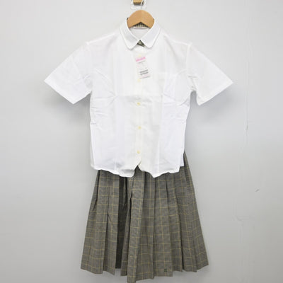 【中古】新潟県 中越高等学校 女子制服 3点（シャツ・スカート）sf034198