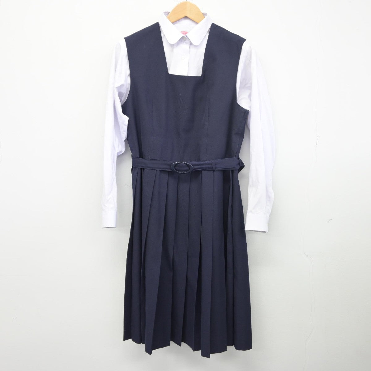 【中古】新潟県 新潟大学附属長岡中学校 女子制服 4点（ブレザー・シャツ・ジャンパースカート）sf034199