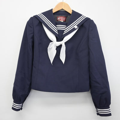 【中古】広島県 比治山女子高等学校 女子制服 4点（セーラー服・スカート）sf034207