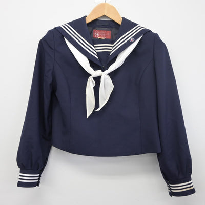 【中古】広島県 比治山女子高等学校 女子制服 4点（セーラー服・スカート）sf034210