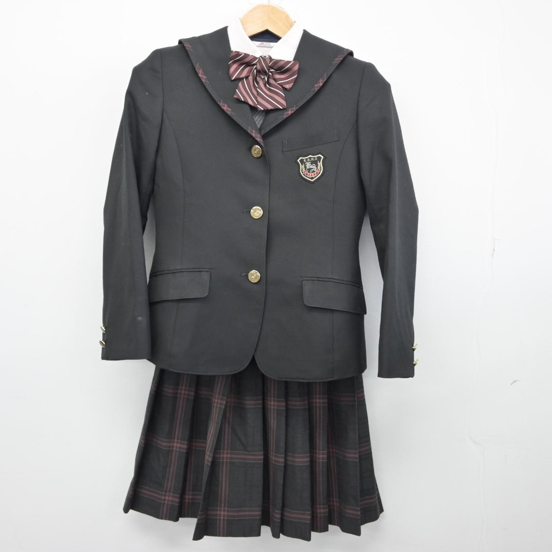 【中古】福岡県 九州産業大学付属九州産業高校 女子制服 5点（ブレザー・ニット・シャツ・スカート）sf034243 | 中古制服通販パレイド