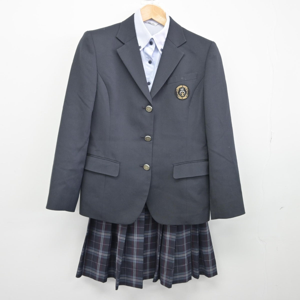 【中古】大分県 福徳学院高等学校 女子制服 3点（ブレザー・シャツ・スカート）sf034255