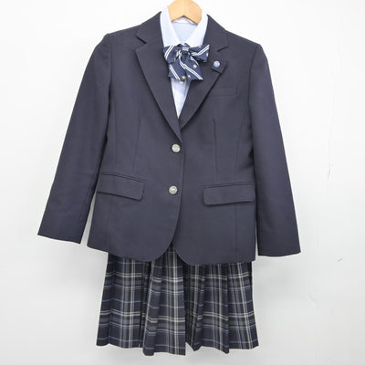 【中古】山梨県 甲府東高等学校 女子制服 4点（ブレザー・シャツ・スカート）sf034271