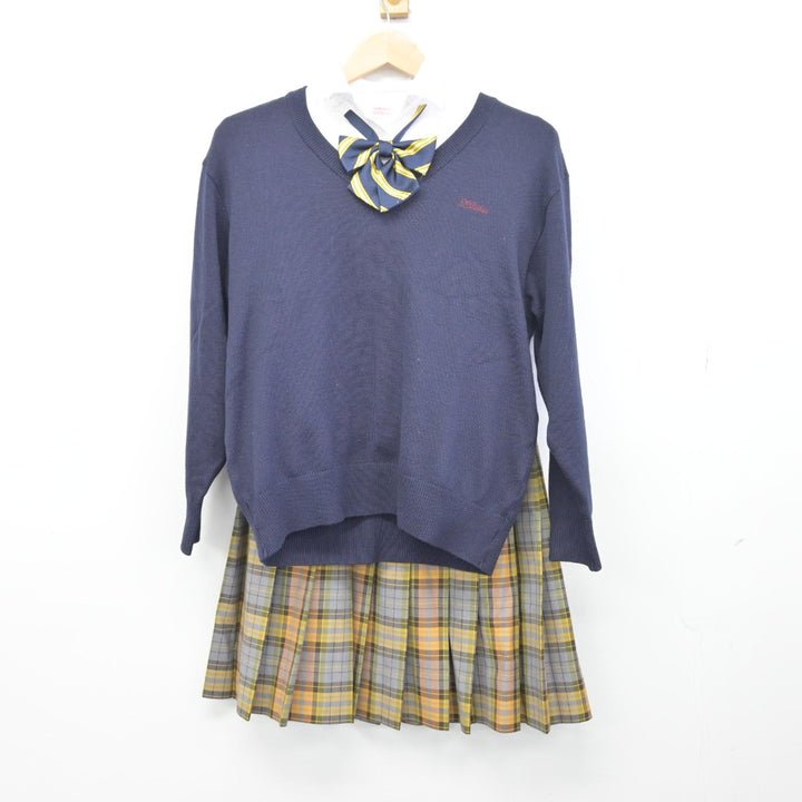 【中古】熊本県 開新高等学校 女子制服 6点（ブレザー・ニット・シャツ・スカート）sf034287 | 中古制服通販パレイド