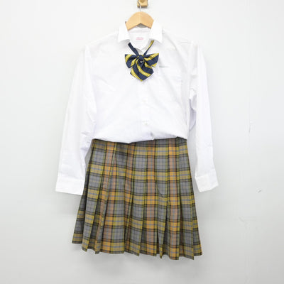 【中古】熊本県 開新高等学校 女子制服 6点（ブレザー・ニット・シャツ・スカート）sf034287