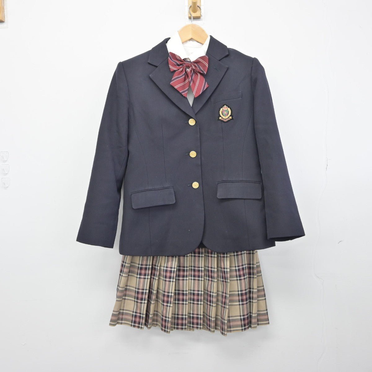 【中古】静岡県 飛龍高等学校 女子制服 5点（ブレザー・シャツ・スカート）sf034299