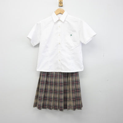 【中古】静岡県 飛龍高等学校 女子制服 2点（シャツ・スカート）sf034301