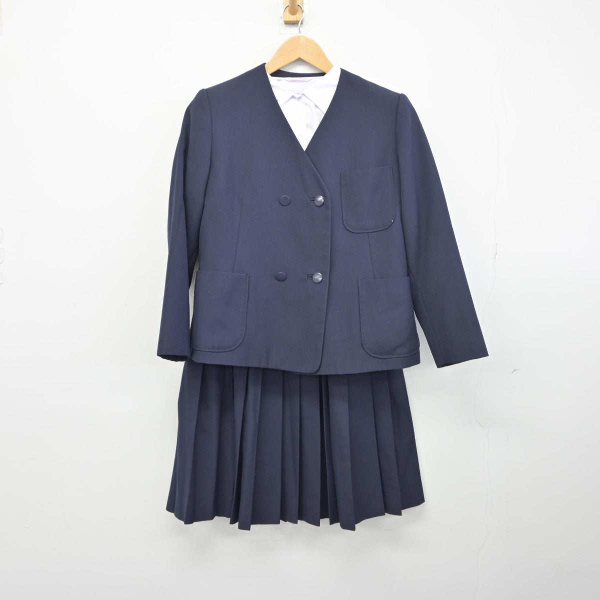 【中古】岩手県 盛岡市立大宮中学校 女子制服 3点（ブレザー・シャツ・スカート）sf034309