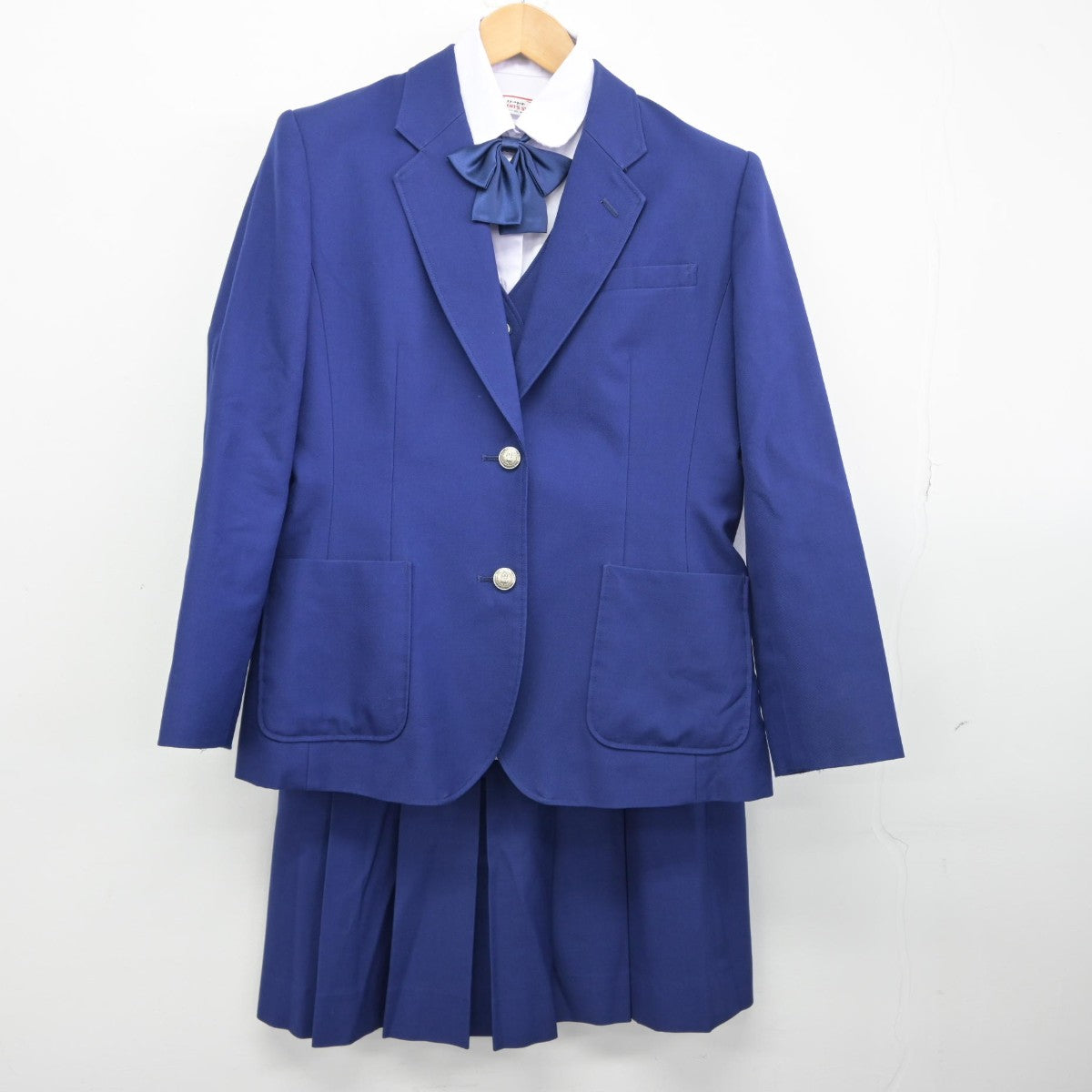 【中古】岩手県 不来方高等学校 女子制服 6点（ブレザー・ベスト・シャツ・スカート）sf034318