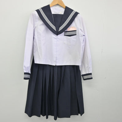 【中古】宮崎県 宮崎市立大宮中学校 女子制服 3点（セーラー服・セーラー服・スカート）sf034320