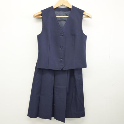 【中古】東京都 上水中学校 女子制服 4点（ブレザー・ベスト・スカート）sf034325