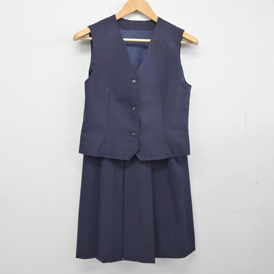 【中古】東京都 上水中学校 女子制服 2点（ベスト・スカート）sf034326