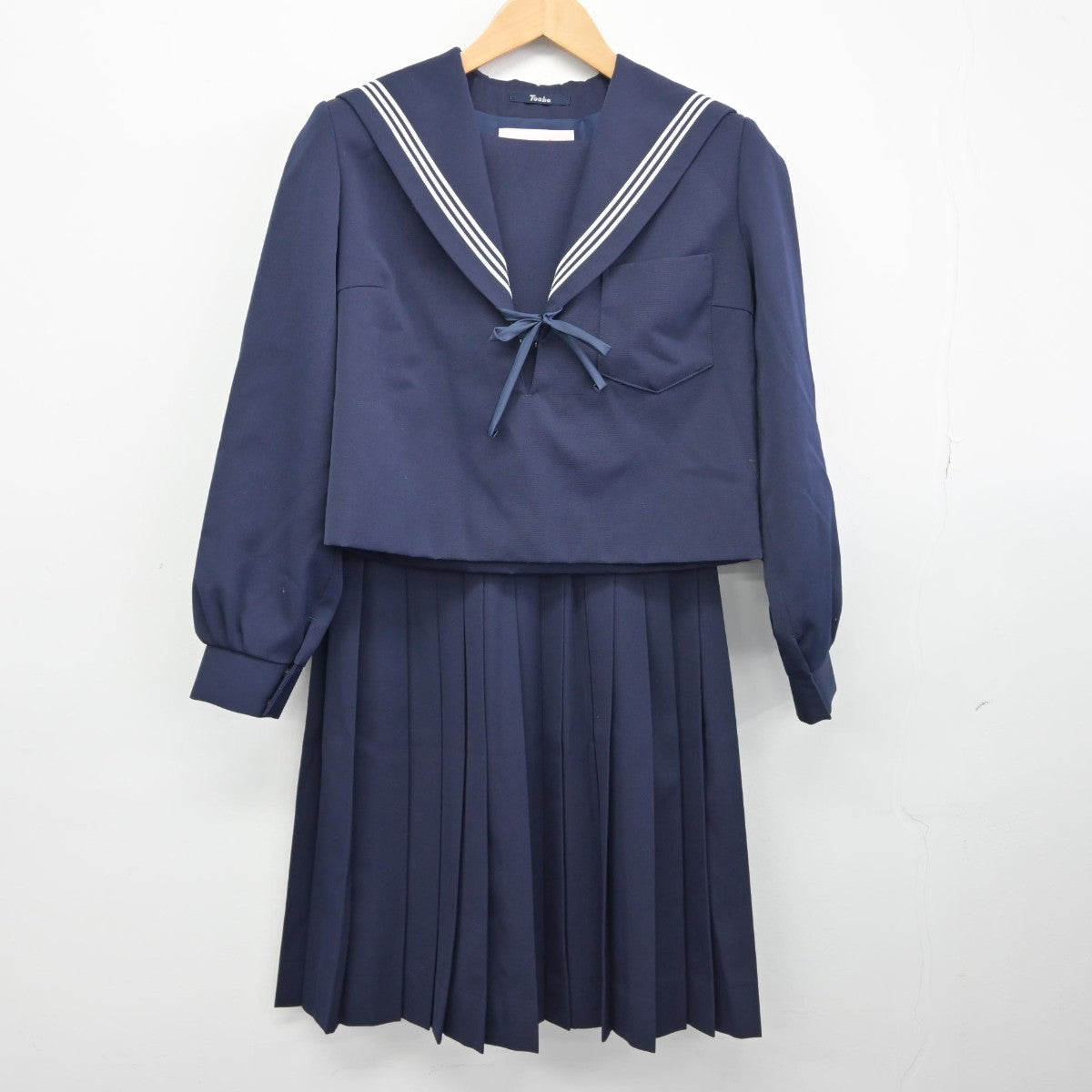 【中古】愛知県 形原中学校 女子制服 3点（セーラー服・スカート）sf034330