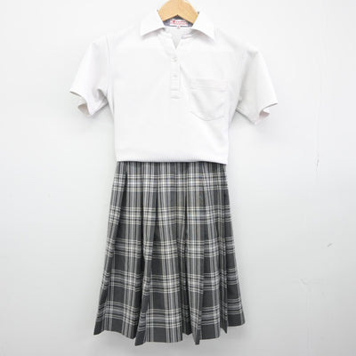 【中古】長崎県 長崎純心高等学校 女子制服 2点（シャツ・スカート）sf034337