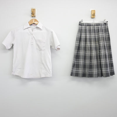 【中古】長崎県 長崎純心高等学校 女子制服 2点（シャツ・スカート）sf034337