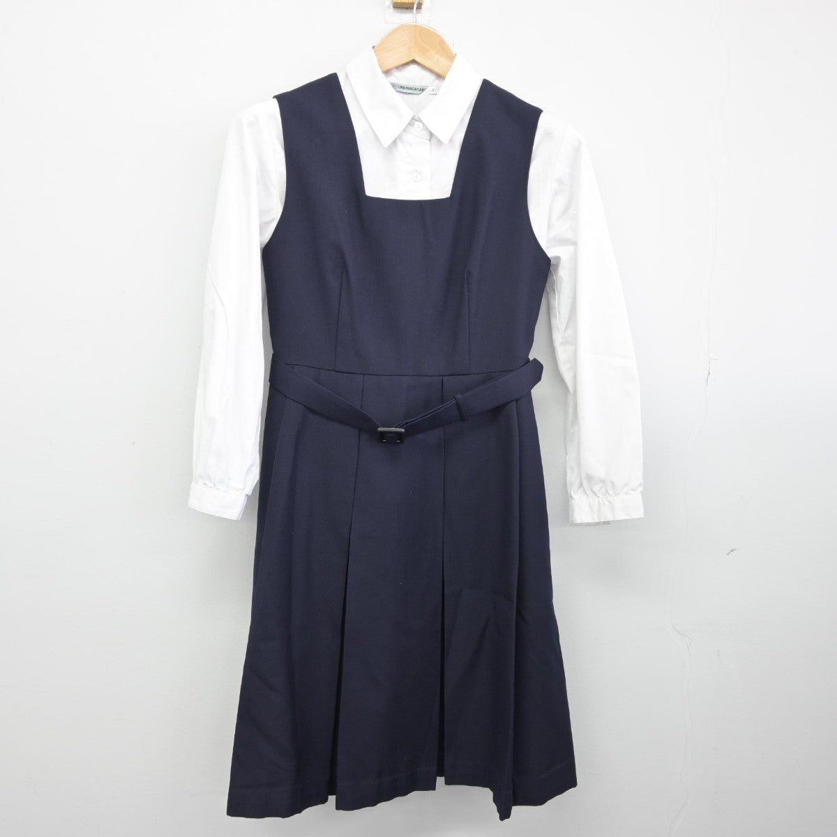 【中古】長崎県 長崎純心高等学校 女子制服 3点（ブレザー・ジャンパースカート・シャツ）sf034338