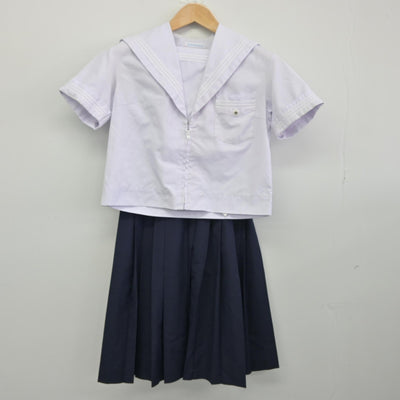 【中古】大阪府 天王寺中学校 女子制服 3点（セーラー服・スカート）sf034345