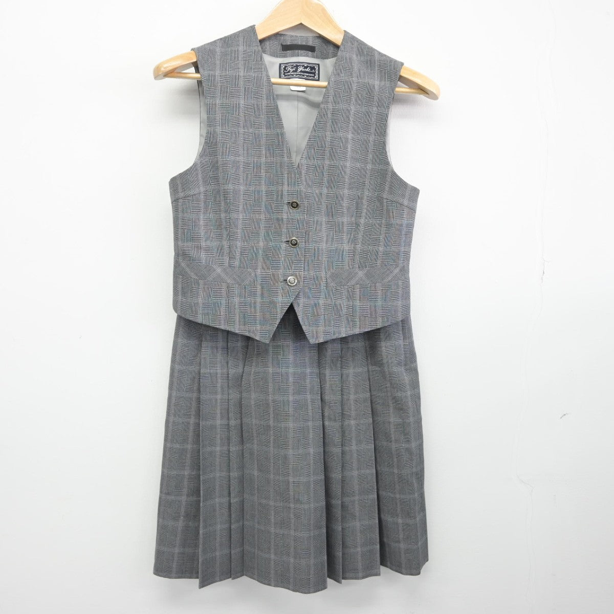 【中古】神奈川県 大庭中学校 女子制服 2点（ベスト・スカート）sf034350