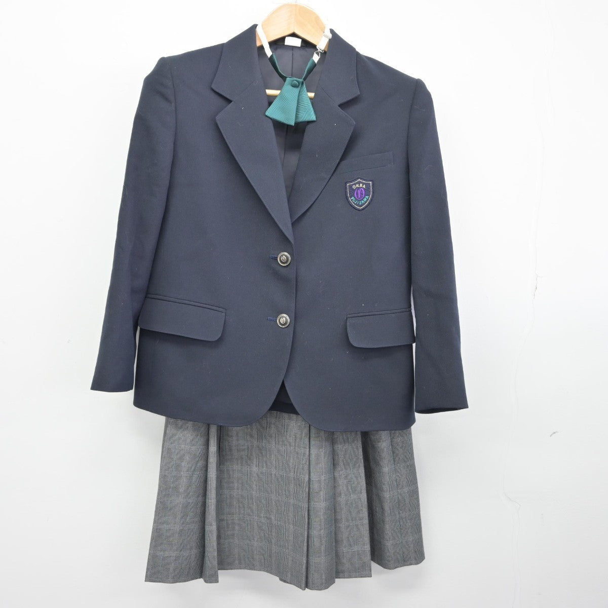 【中古】神奈川県 大庭中学校 女子制服 3点（ブレザー・スカート）sf034352