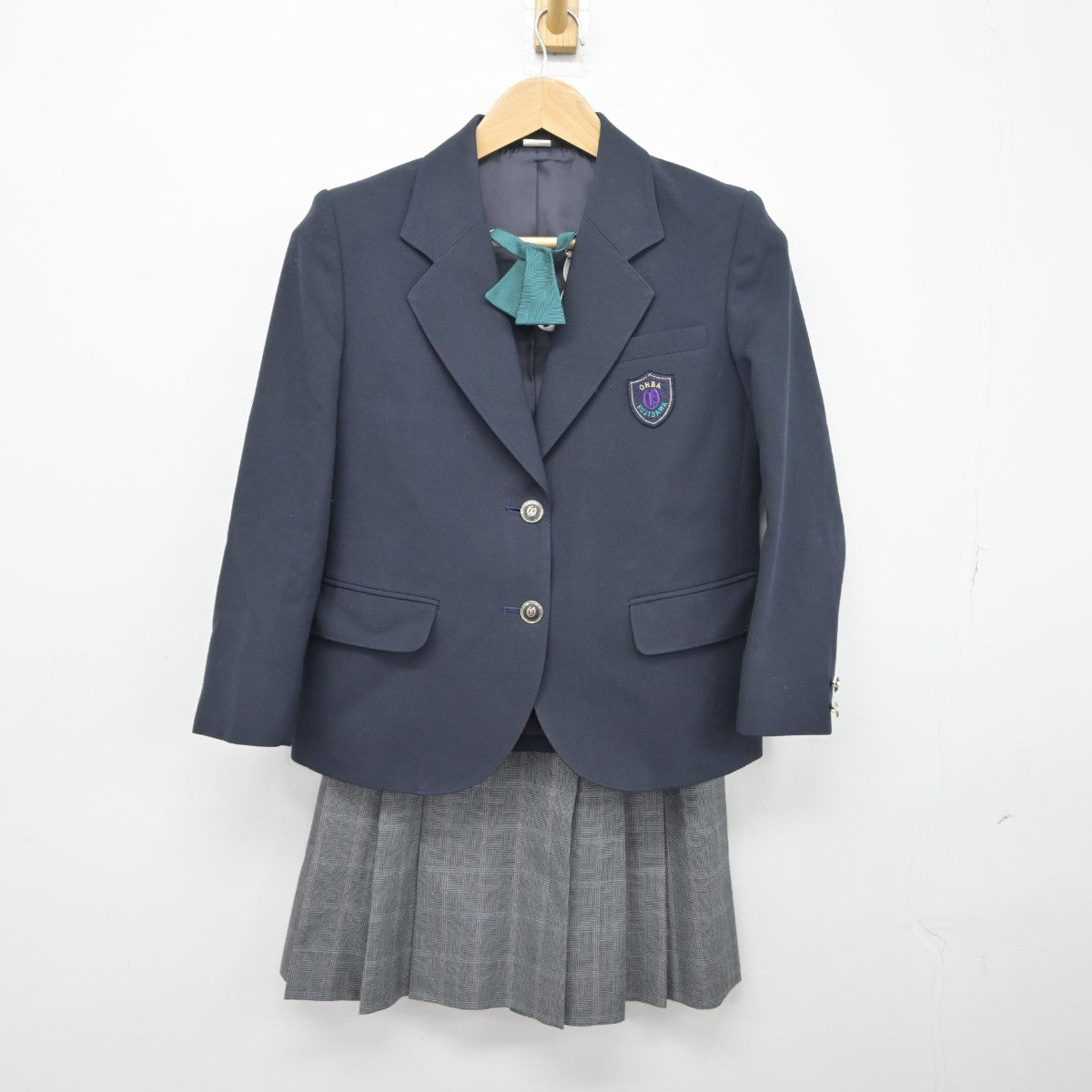 【中古】神奈川県 大庭中学校 女子制服 3点（ブレザー・スカート）sf034354