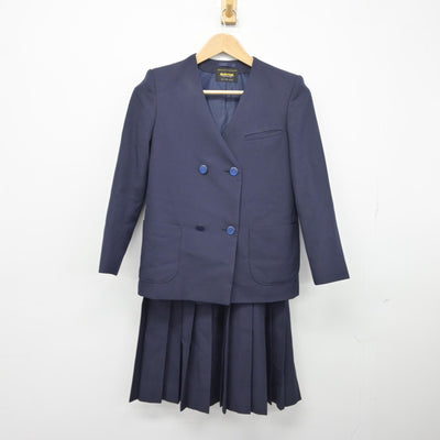 【中古】千葉県 習志野台中学校 女子制服 4点（ブレザー・ベスト・スカート）sf034355