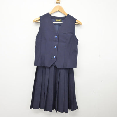 【中古】千葉県 習志野台中学校 女子制服 4点（ブレザー・ベスト・スカート）sf034355