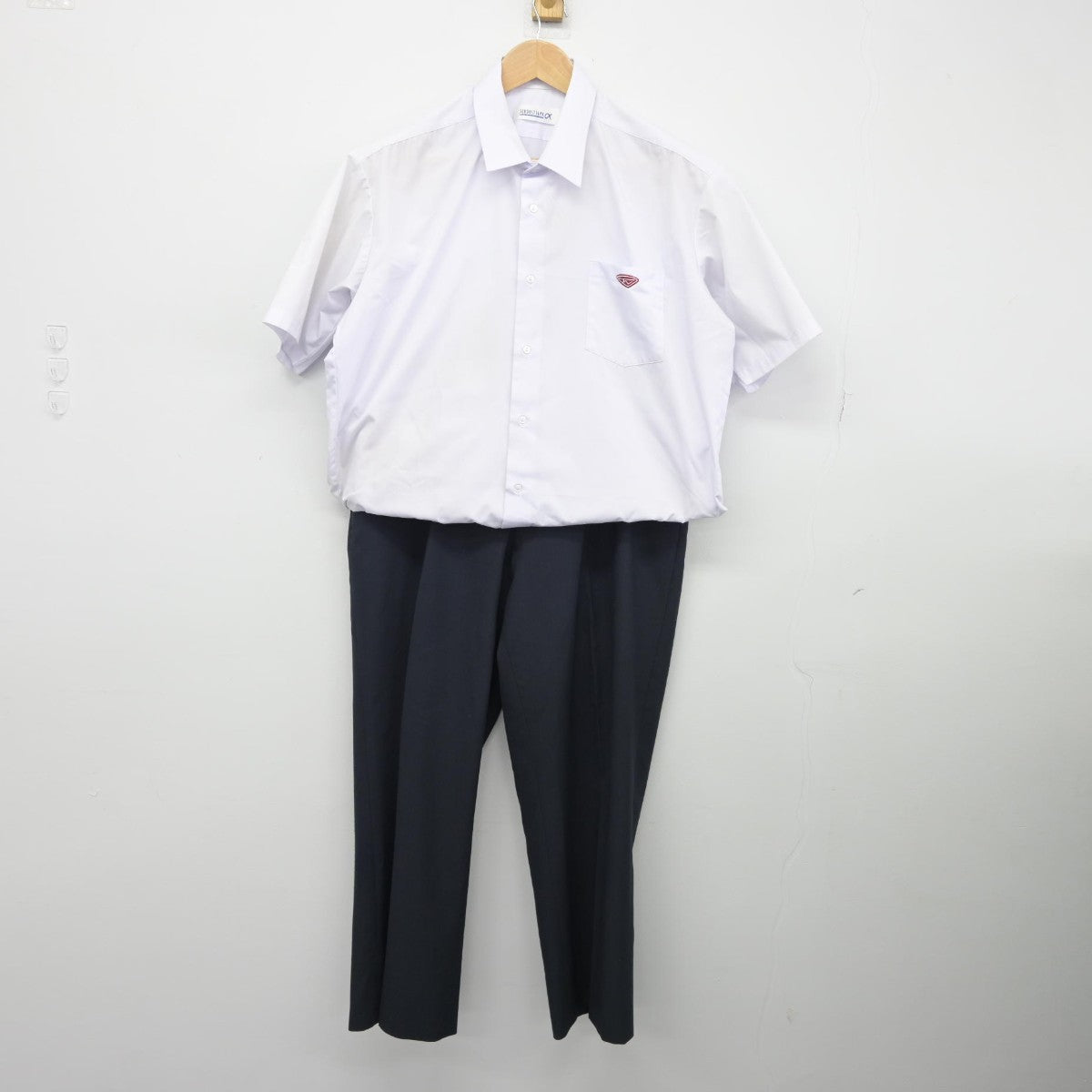 【中古】兵庫県 宝塚西高等学校 男子制服 3点（シャツ・ズボン）sf034367