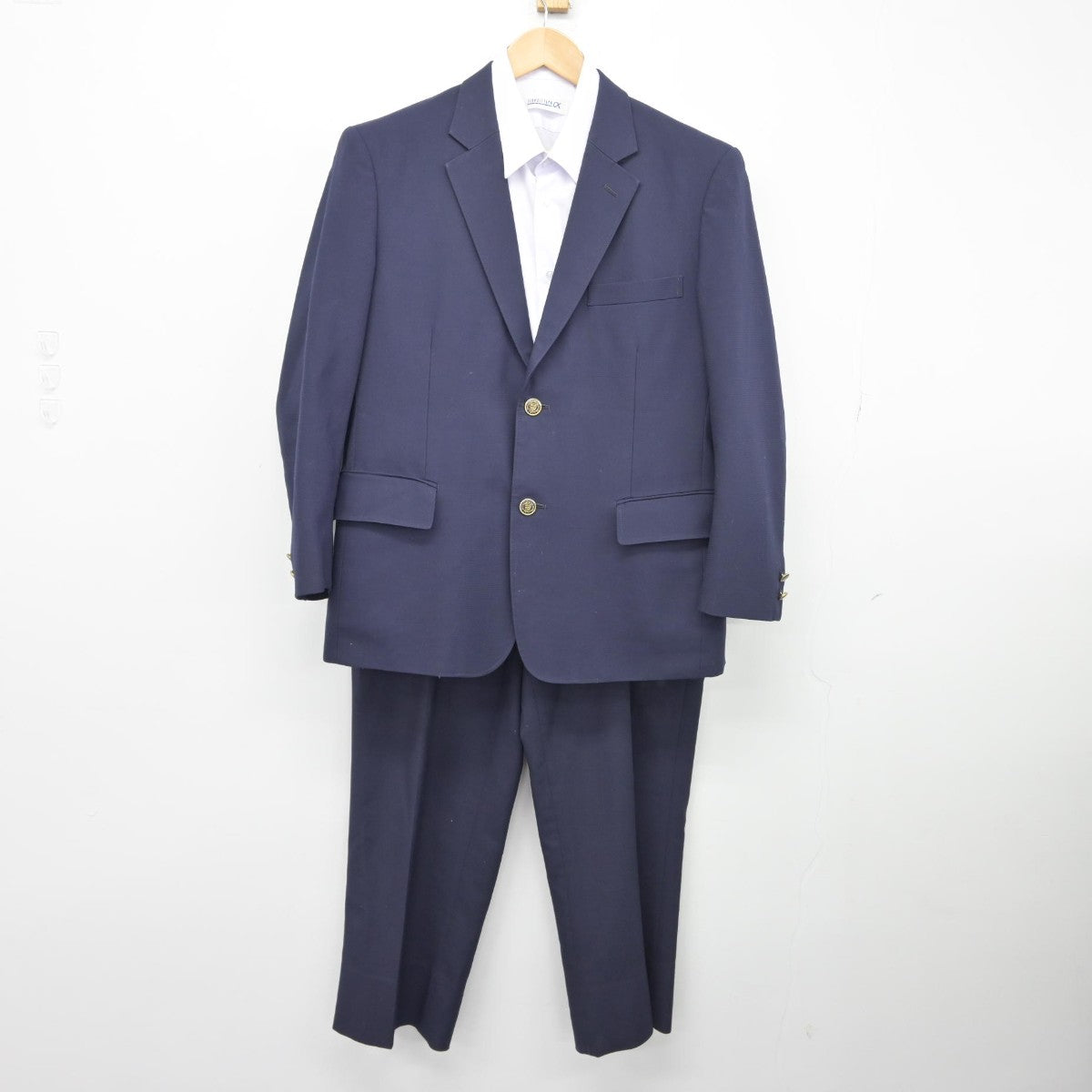 【中古】兵庫県 宝塚西高等学校 男子制服 3点（ブレザー・シャツ・ズボン）sf034368