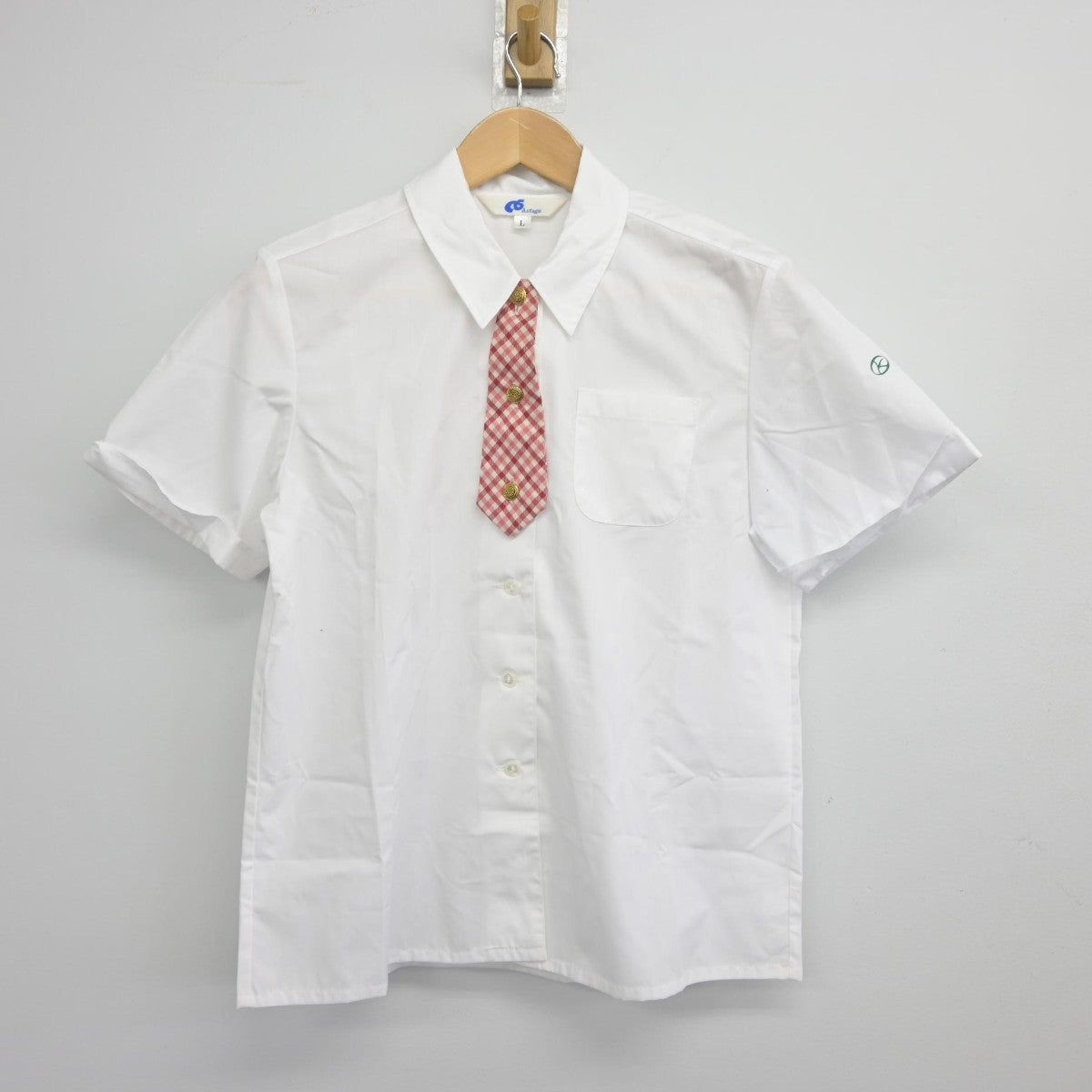 【中古】大阪府 関西大倉中学校 女子制服 3点（ニットベスト・シャツ）sf034372