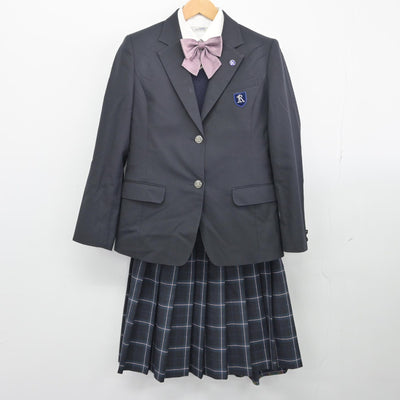 【中古】愛知県 啓成高等学校 女子制服 5点（ブレザー・ニット・シャツ・スカート）sf034395