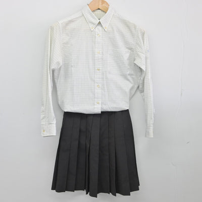 【中古】栃木県 国際ＴＢＣ高等専修学校 女子制服 3点（ニット・シャツ・スカート）sf034404