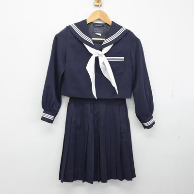 【中古】高知県 中村高等学校 女子制服 3点（セーラー服・スカート）sf034422