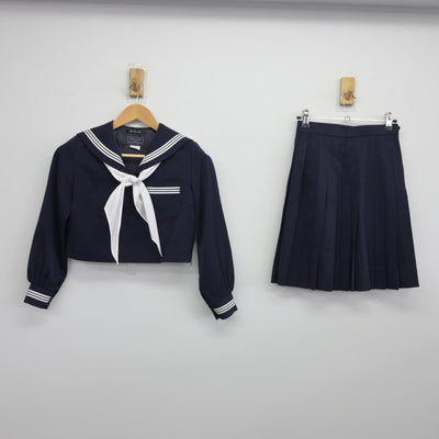 【中古】高知県 中村高等学校 女子制服 3点（セーラー服・スカート）sf034422