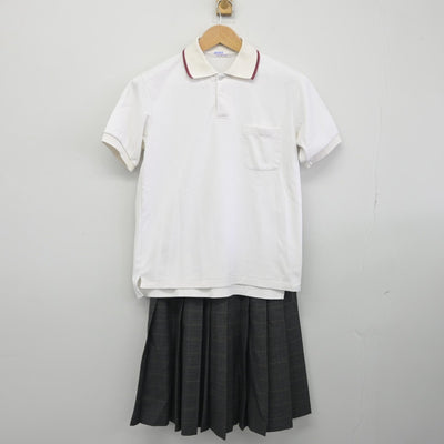 【中古】埼玉県 日進中学校 女子制服 2点（シャツ・スカート）sf034428