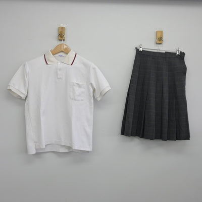 【中古】埼玉県 日進中学校 女子制服 2点（シャツ・スカート）sf034429