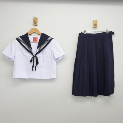 【中古】愛知県 一宮市立西成中学校 女子制服 4点（セーラー服・スカート）sf034431