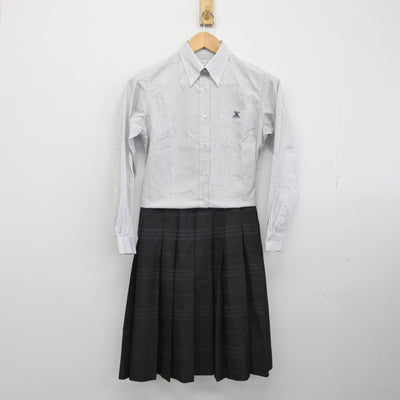 【中古】広島県 五日市高等学校 女子制服 3点（シャツ・スカート）sf034435