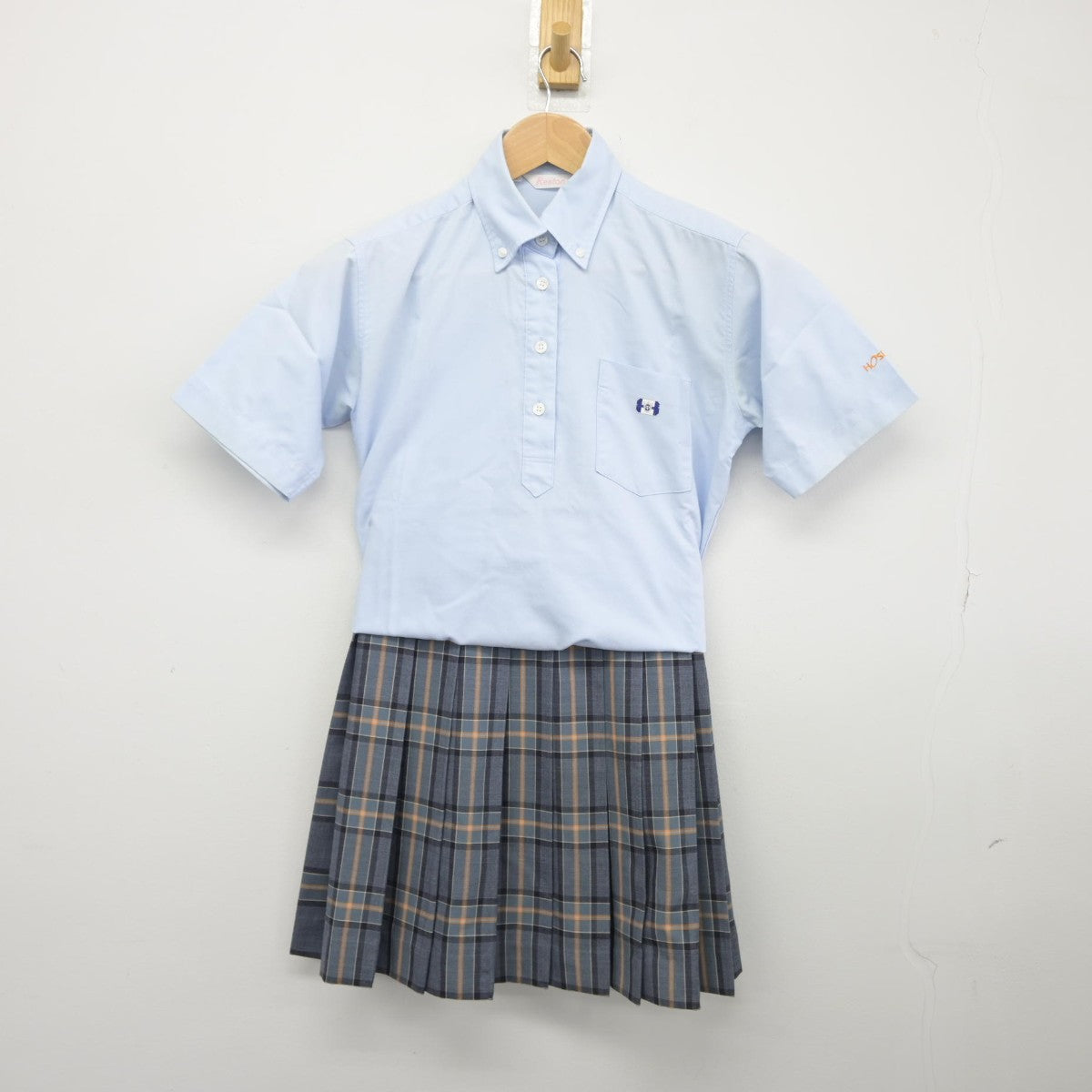 【中古】東京都 法政大学中学校 女子制服 3点（シャツ・スカート）sf034454